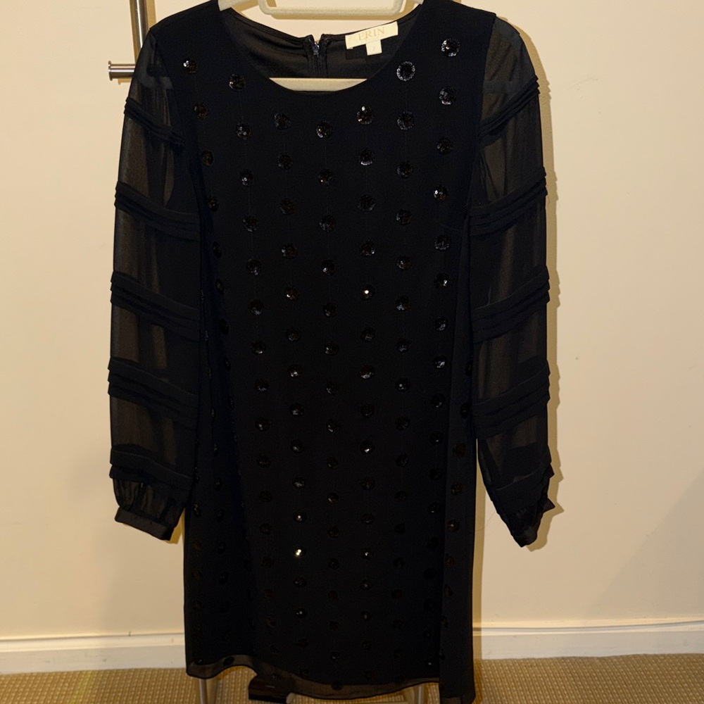 ERIN by Erin Fetherston Black Dress with Sheer Accents